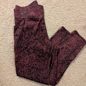 Red and Black Patterned Leggings